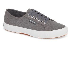 Superga low rise 2750 dark gray snake print